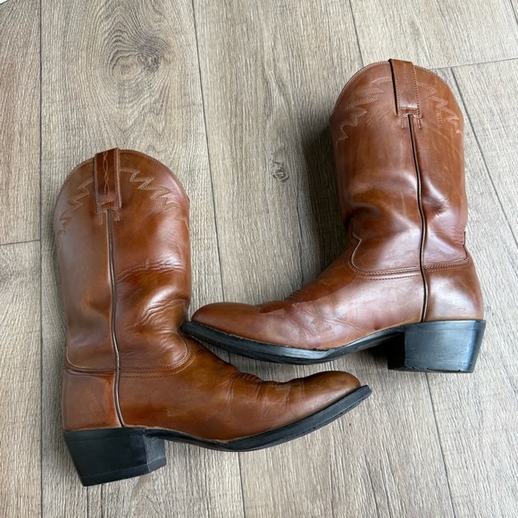 Ariat Sedona cowboy boots leather men size 9D Style #34625 brown READ main image 6